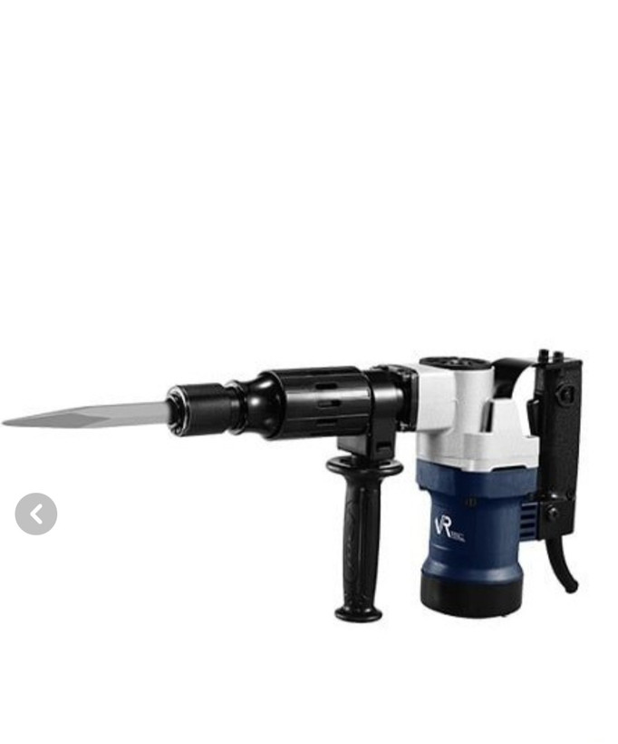 چکش تخریب ویوارکس مدل VR1250-DH ظرفیت ۶ کیلوگرم یه شکستگی جزی کنار جعبه